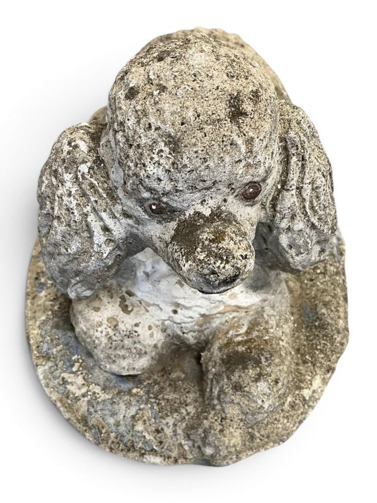 Concrete Poodle Statue - 2