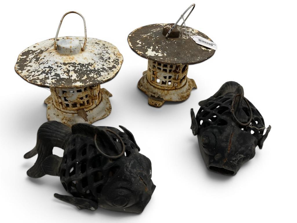 Cast Iron Pagoda Lanterns and Koi Fish (1 of 13)