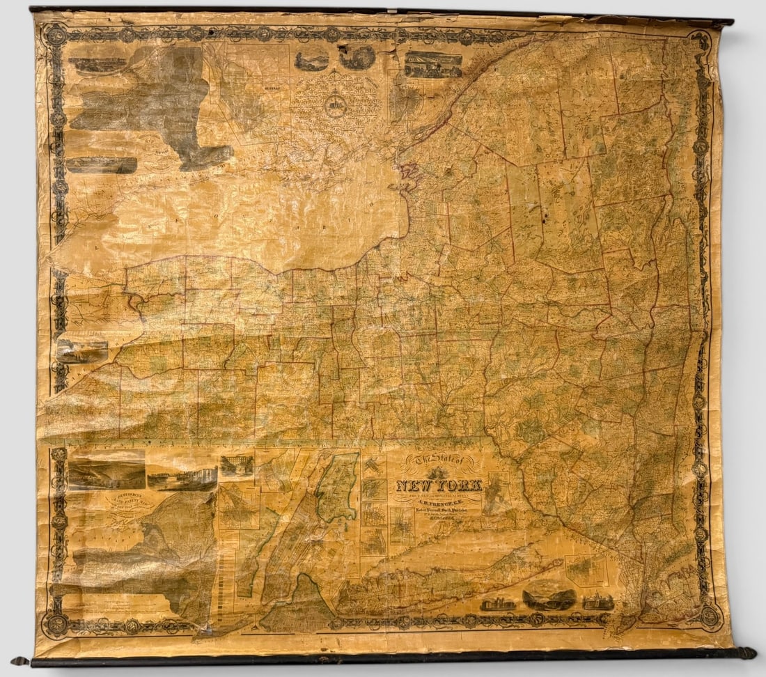 1860 State of New York Wall Map (1 of 7)