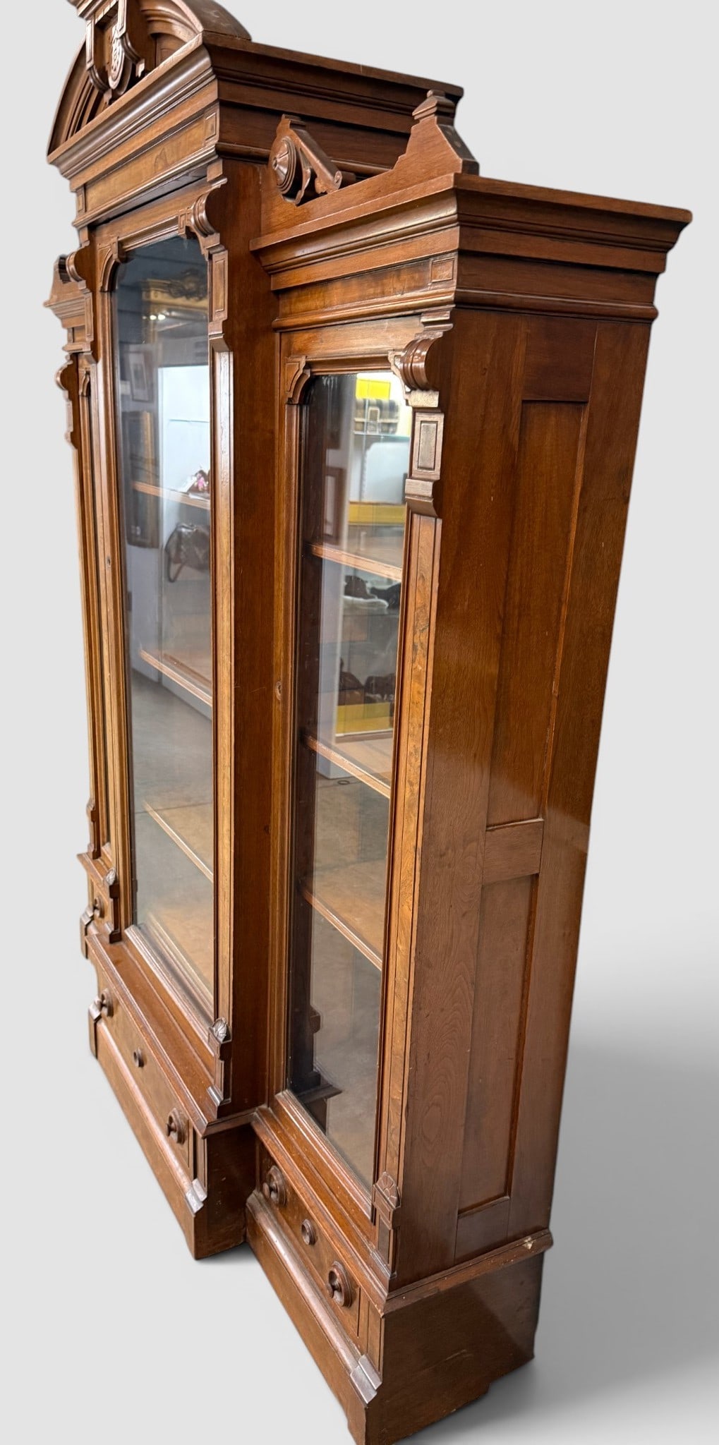 Victorian Walnut Bookcase - 3