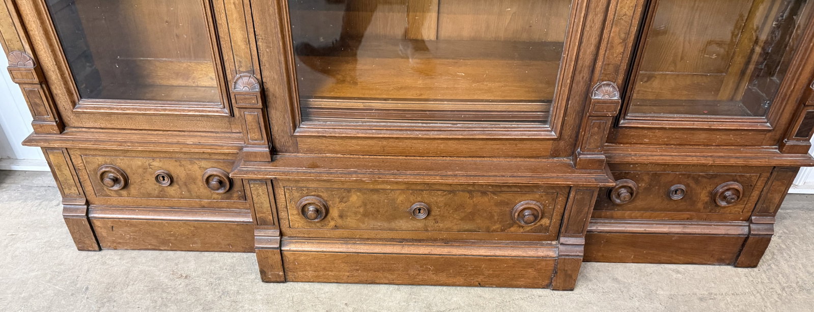 Victorian Walnut Bookcase - 8