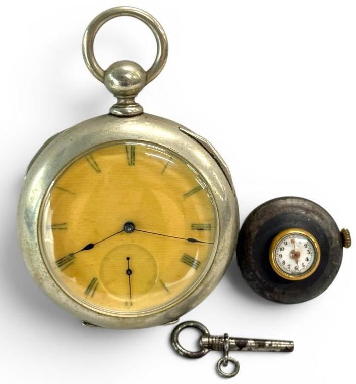 Keystone Watch Co. Pocket Watch and Lapel Button watch (1 of 10)