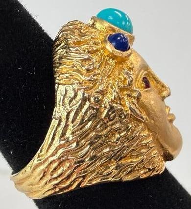 14k Gold Face Ring - 3