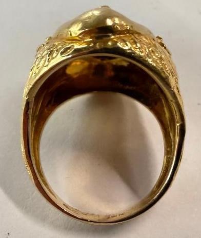 14k Gold Face Ring - 4