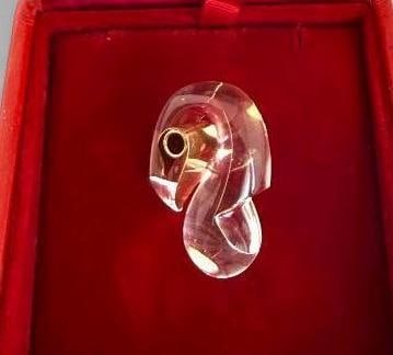 Steuben Crystal and 14k Gold Pendant (1 of 7)