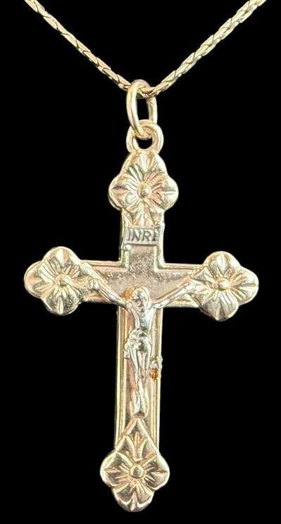 14k Gold Necklace and Crucifix (1 of 4)