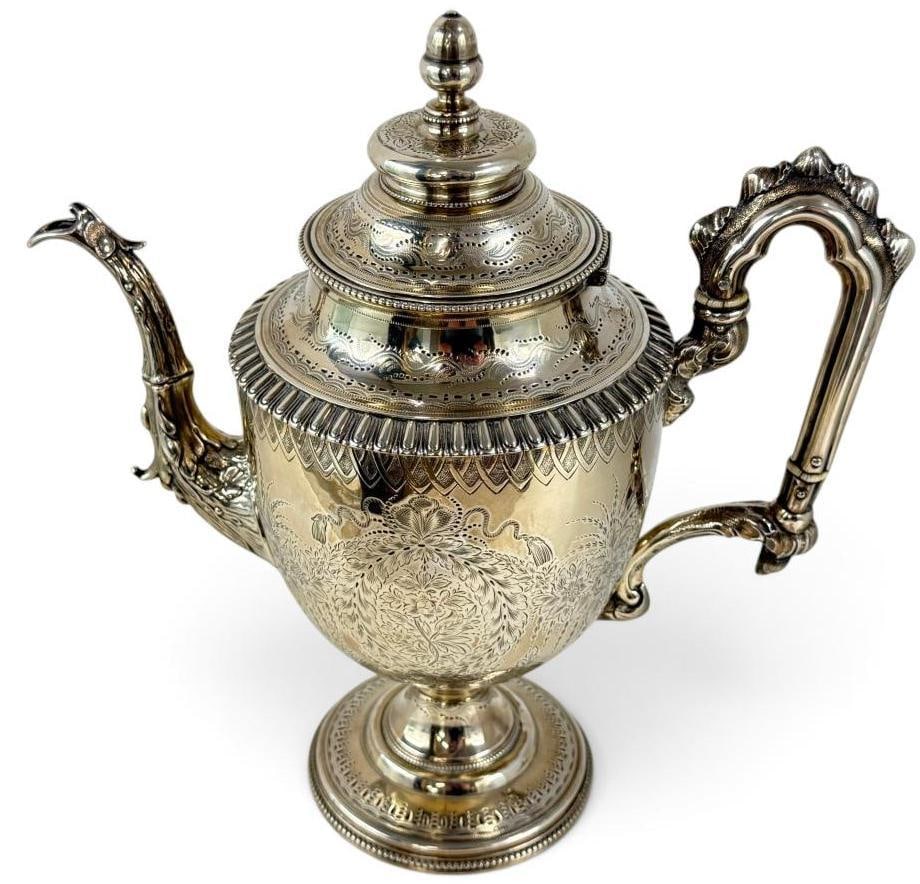 Gale & Willis Sterling Silver Teapot: Gale & Willis Sterling Silver Teapot. Approx. 30.8 ozt. Approx. 12 x 11 x 6 inches.