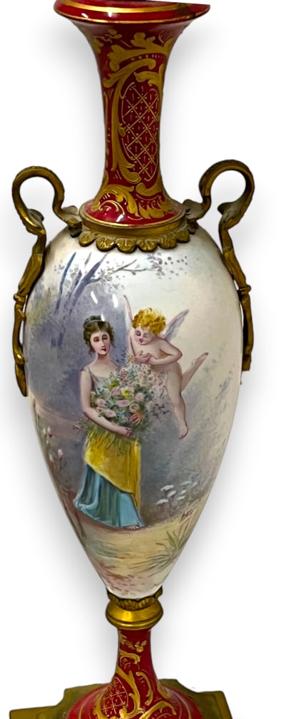 Signed French Porcelain Urn Lamp (1 of 7)