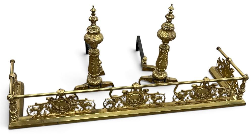 Brass Andirons and Fender Bar (1 of 3)