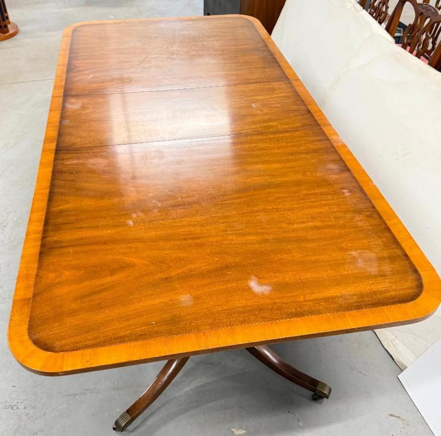Regency Style inlaid dining table - 2