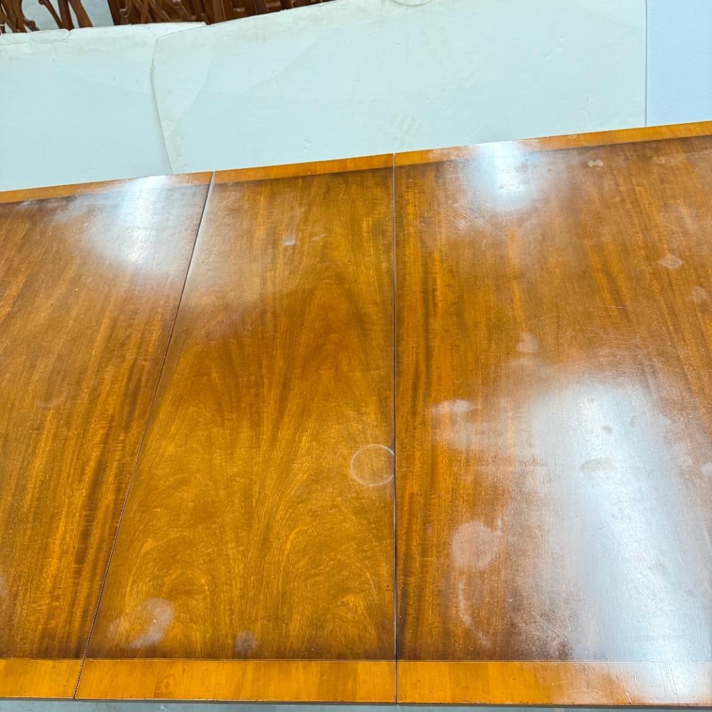 Regency Style inlaid dining table - 6