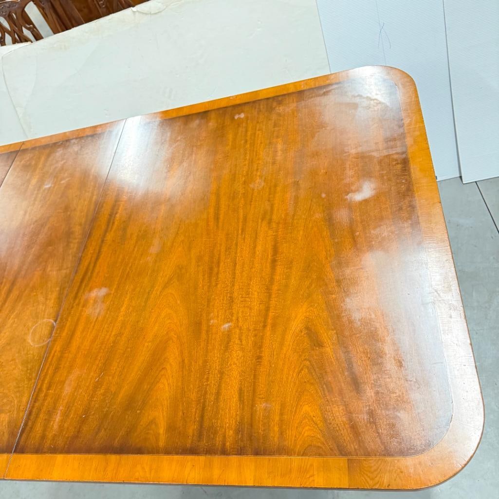 Regency Style inlaid dining table - 7