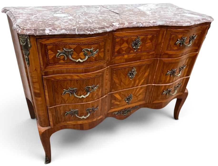 Louis XV style Marble top Chest (1 of 10)