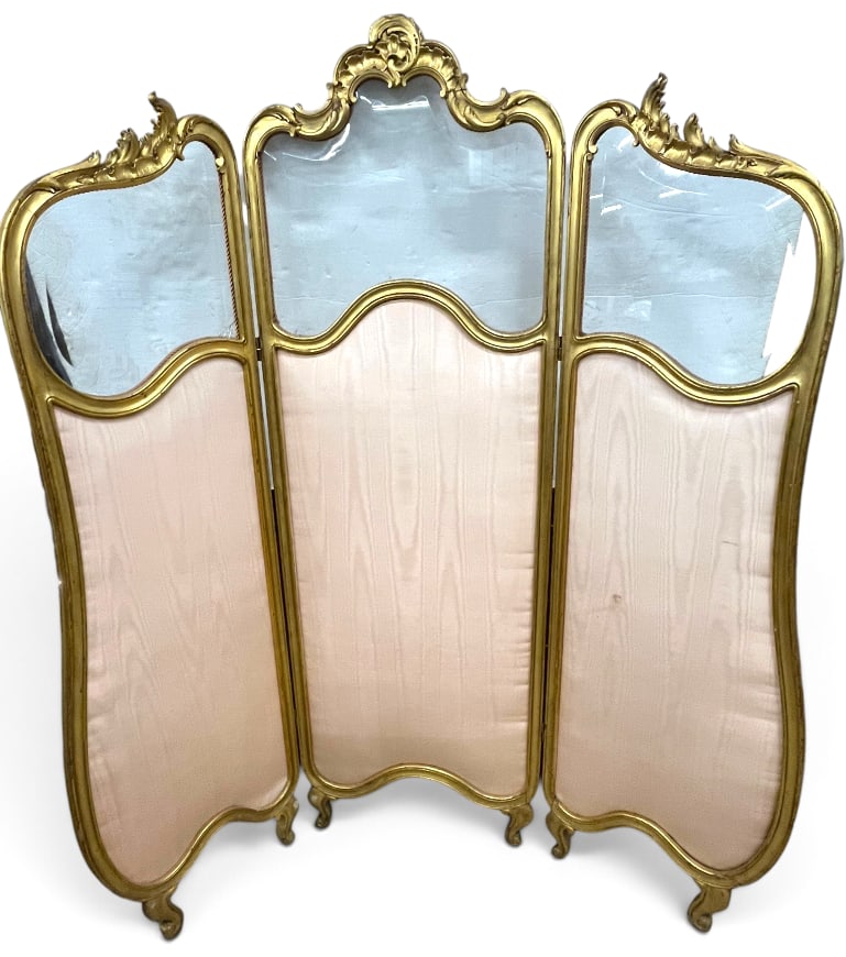 3 Panel Gilt Wood Room Divider (1 of 6)