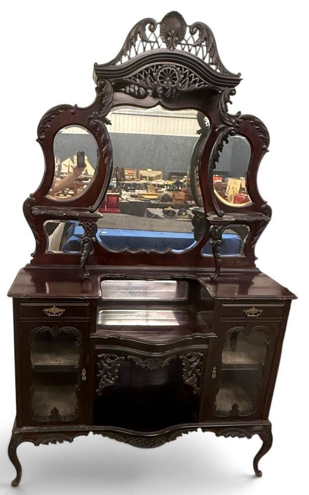Victorian Mahogany sideboard / etagere (1 of 6)