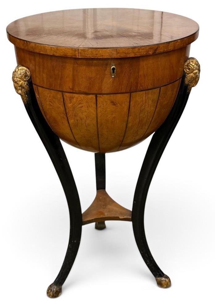 Mahogany Empire Half Globe Side Table (1 of 7)