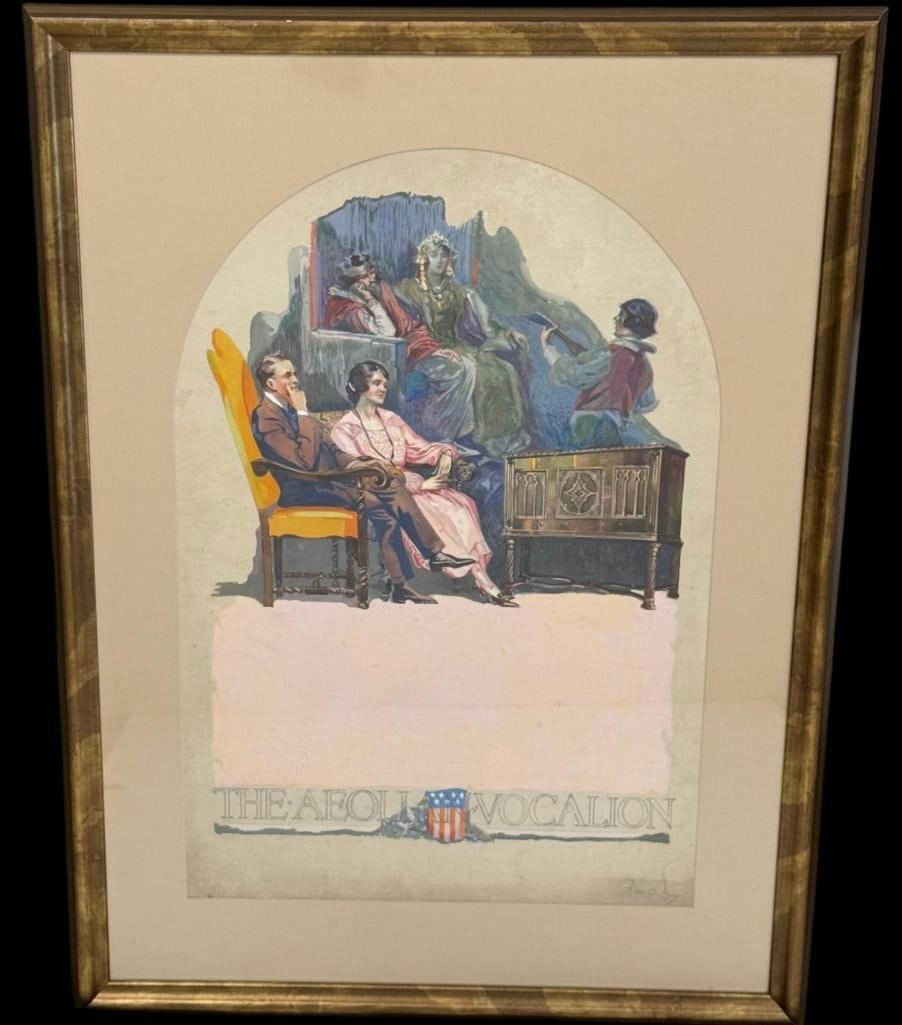 Alex O. Levy signed watercolor (1 of 5)