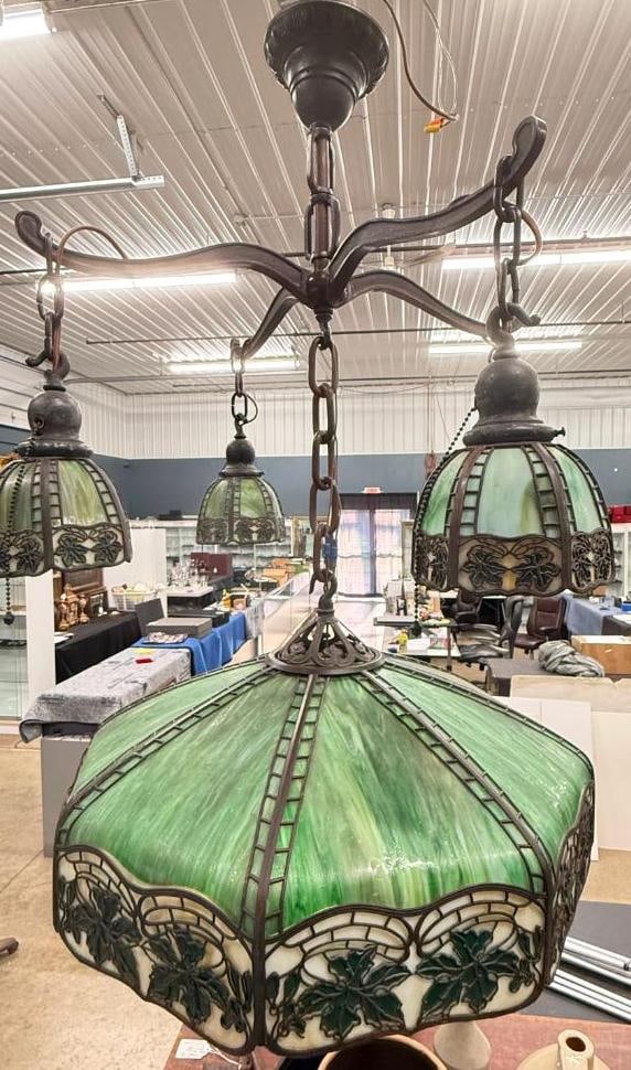 Fabulous Handel Maple Leaf Spider Chandelier - 13
