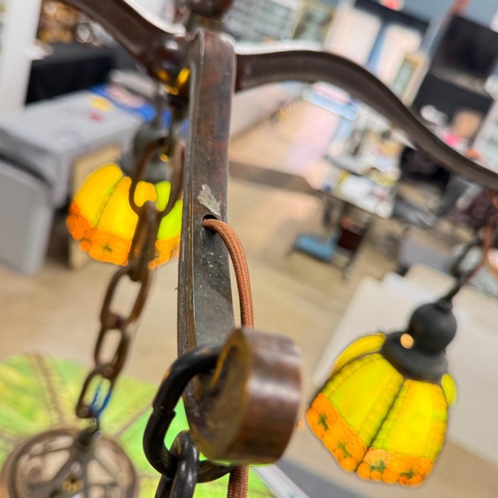 Fabulous Handel Maple Leaf Spider Chandelier - 7