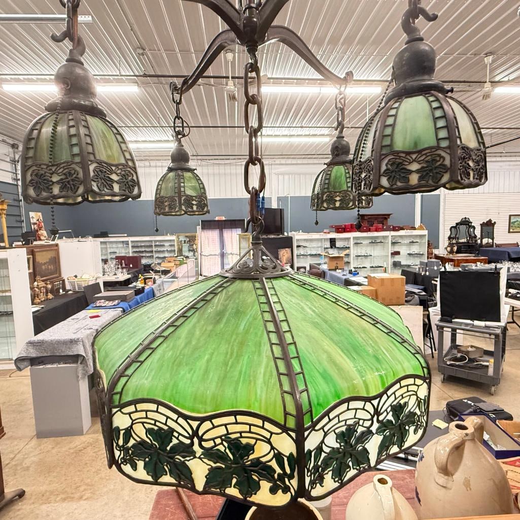 Fabulous Handel Maple Leaf Spider Chandelier - 9