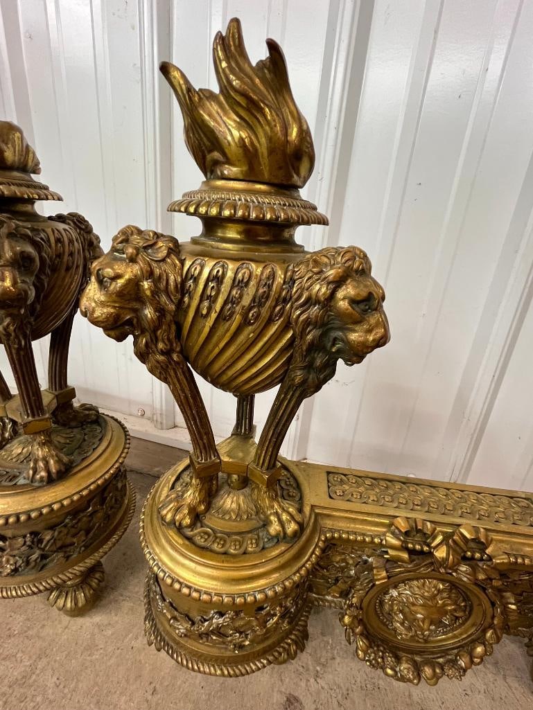 Bronze Andirons - 2