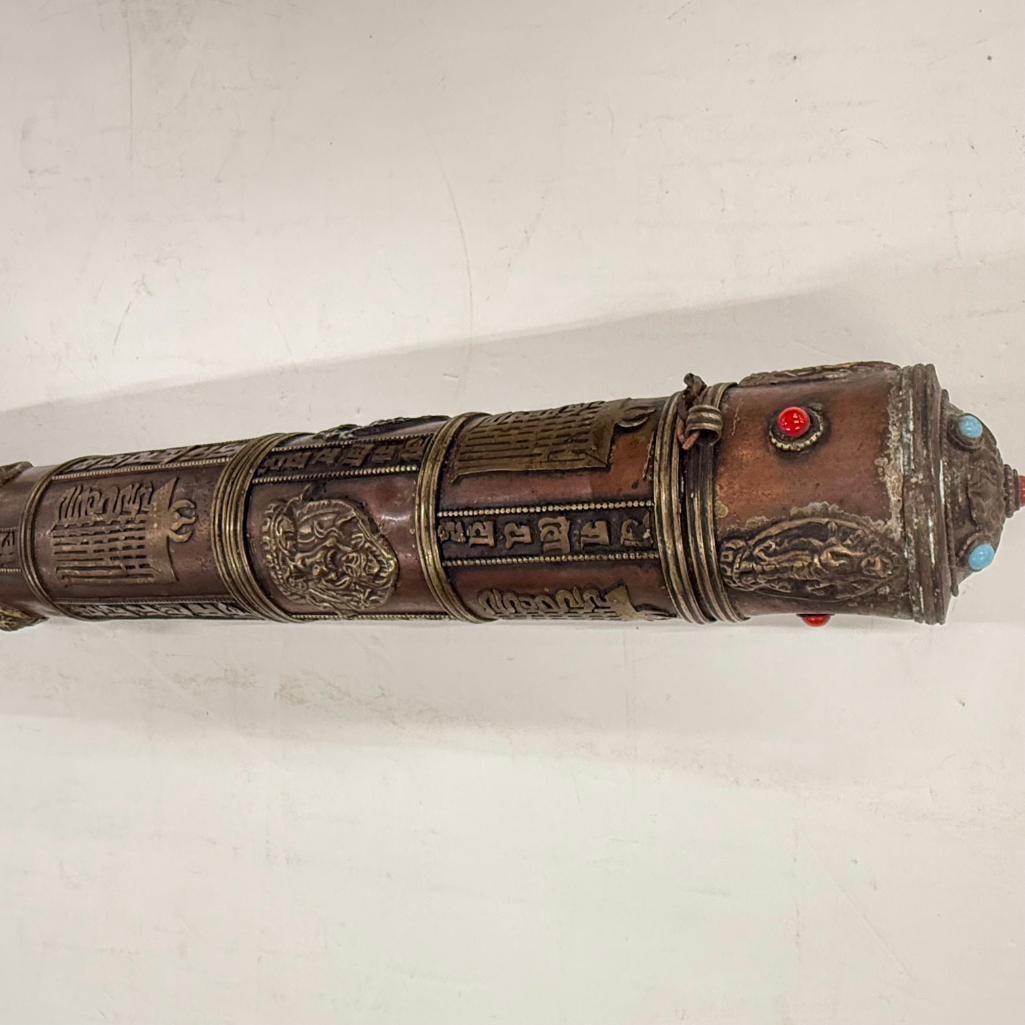 2 Tibetan Scroll Holders - 10