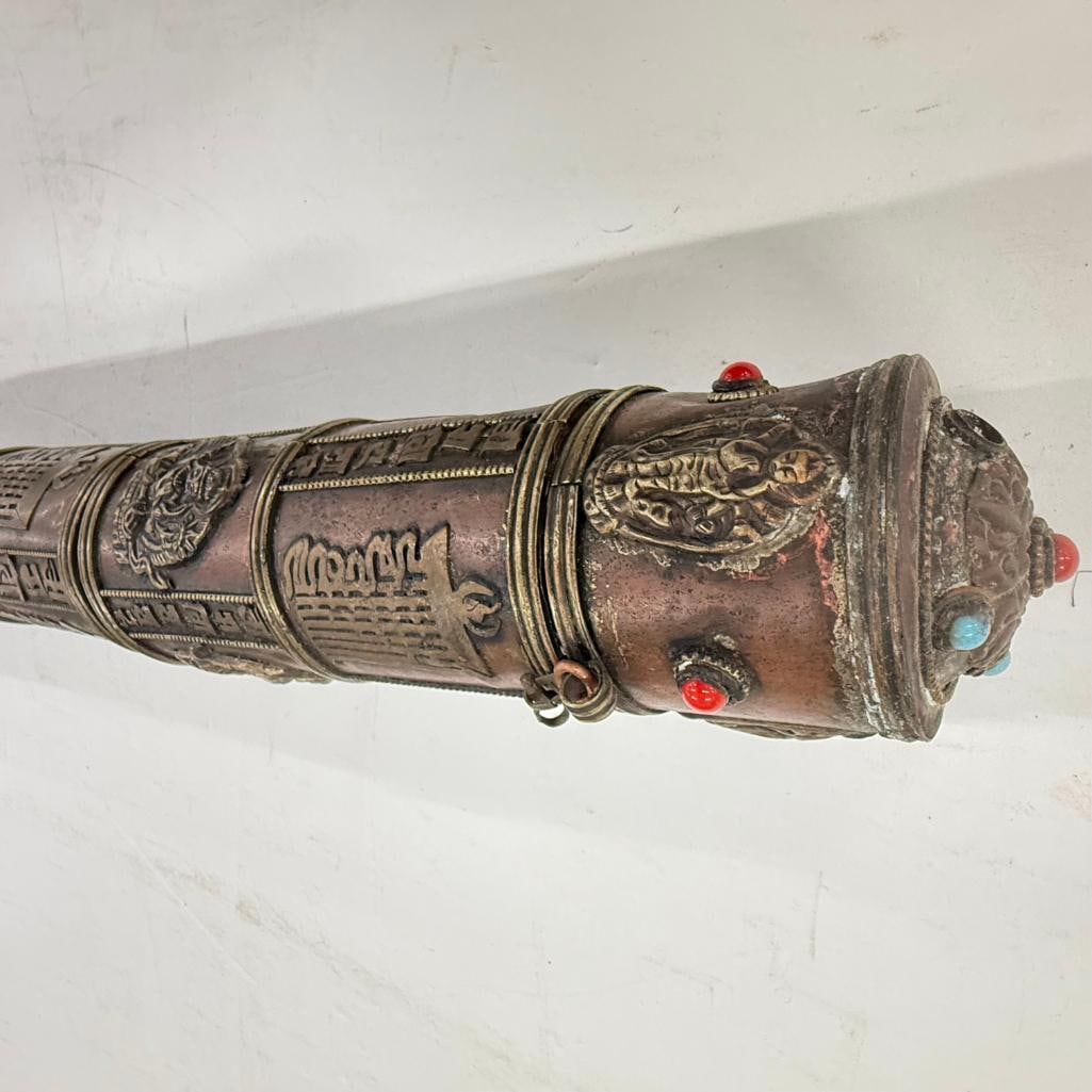 2 Tibetan Scroll Holders - 5