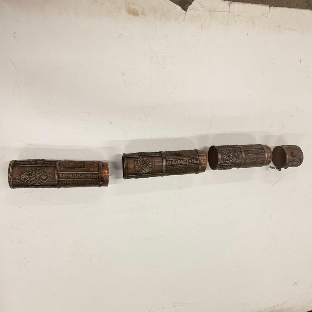 2 Tibetan Scroll Holders - 6