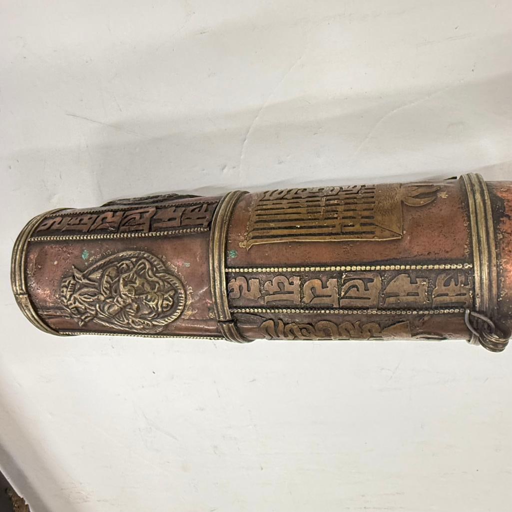 2 Tibetan Scroll Holders - 9