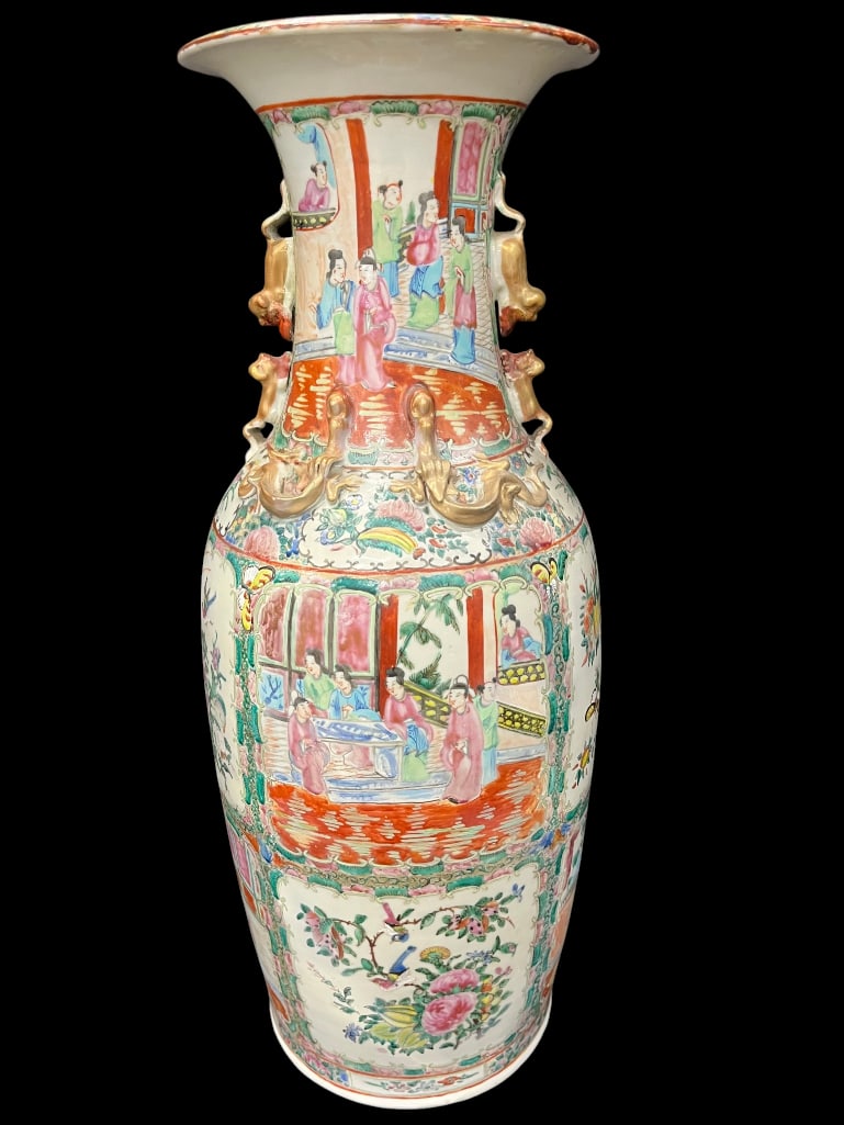 Chinese Famille Rose floor vase (1 of 6)