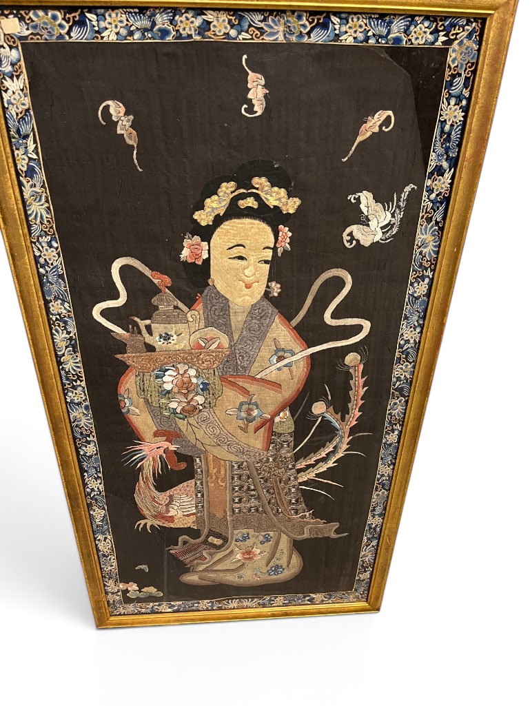 Chinese Silk Embroidered Panel (1 of 6)