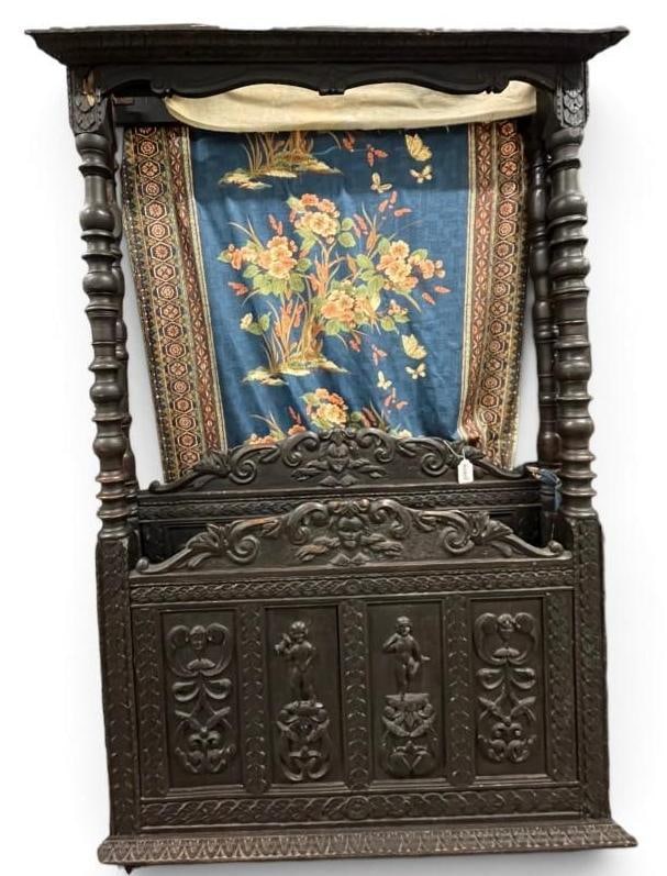 Antique French four poster canopy bed (1 of 9)