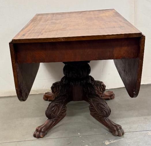 Federal Walnut drop leaf table - 5