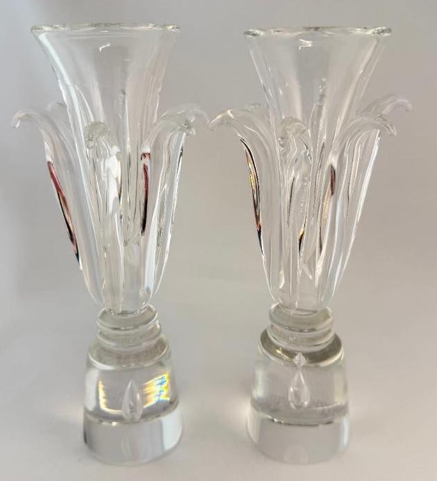 2 Steuben Crystal Versailles Candlesticks - 3