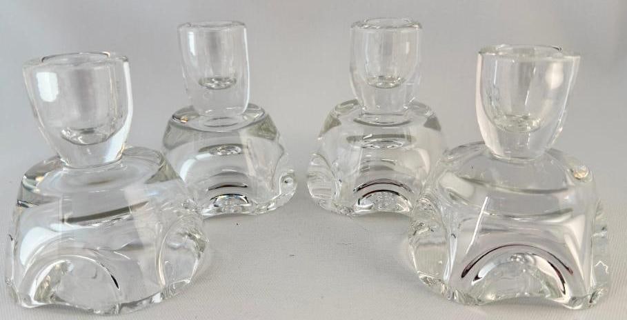 4 Steuben Art Glass Candlesticks (1 of 6)