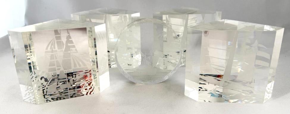 5 Steuben Art Glass Nautical Paperweights (1 of 6)