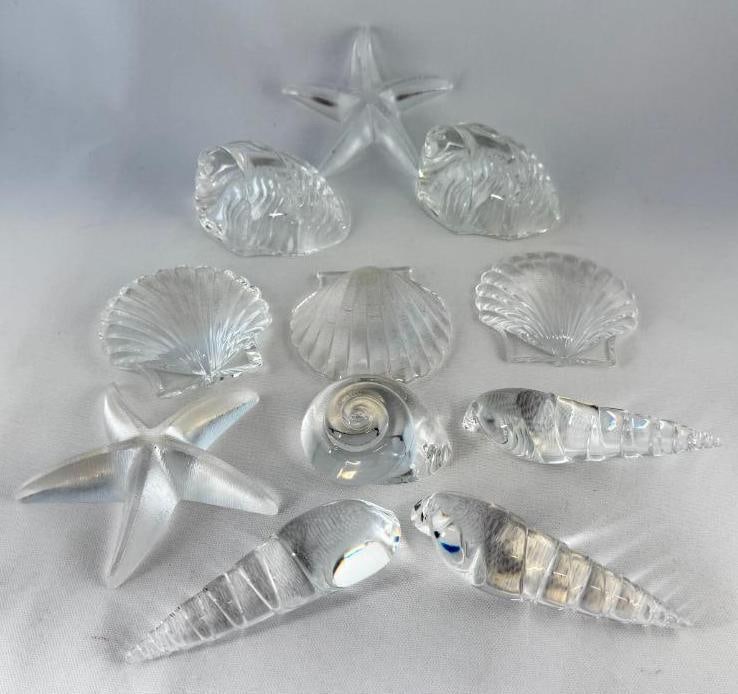 11 Steuben Art Glass Seashell Paperweights (1 of 4)