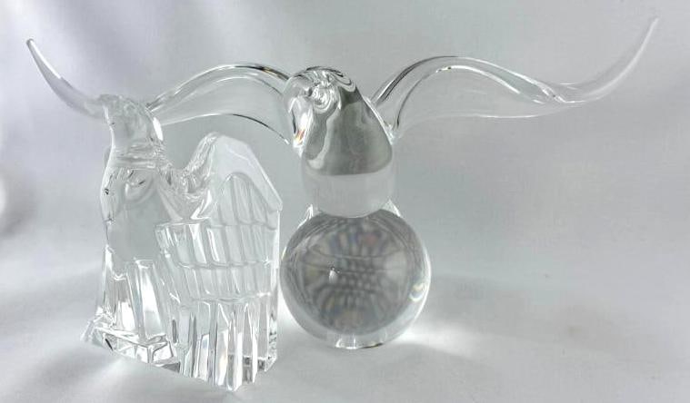 2 Steuben Art Glass Eagles (1 of 10)