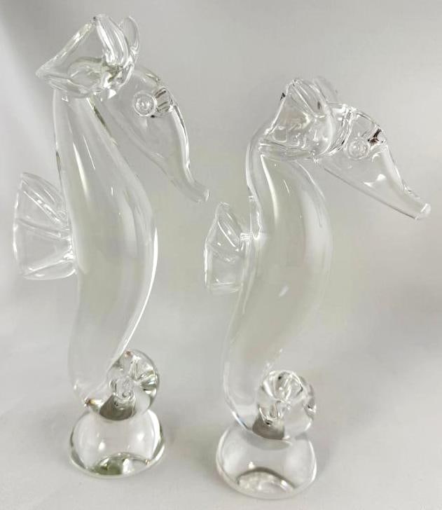 2 Steuben Art Glass Seahorses (1 of 3)