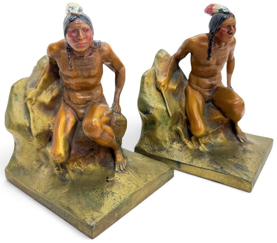Native American figural bookends (1 of 4)
