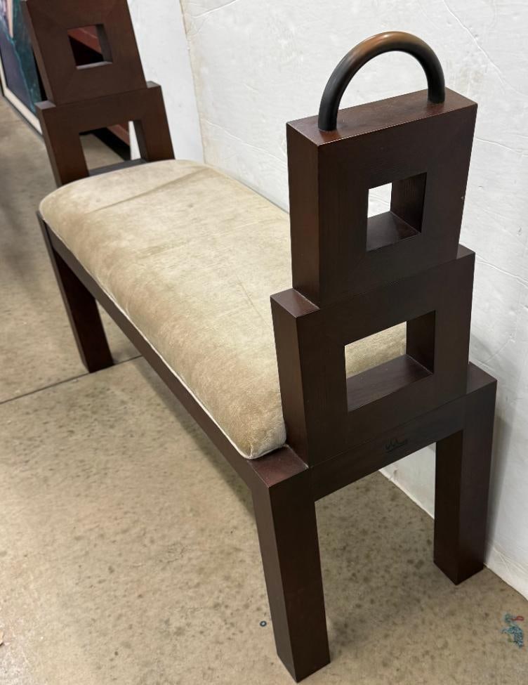 Oak Saddle Bench - 2