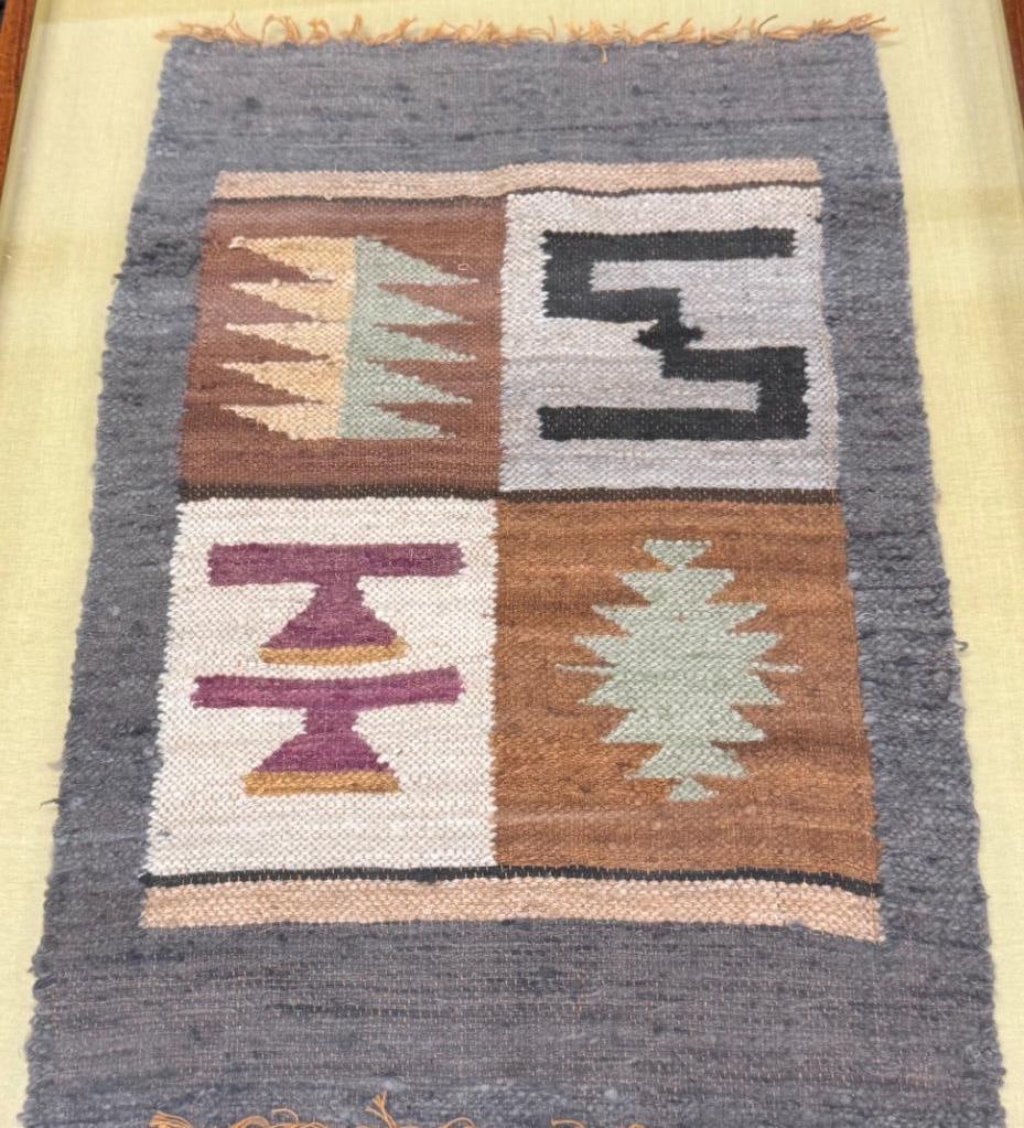 Framed Peruvian Rug - 2