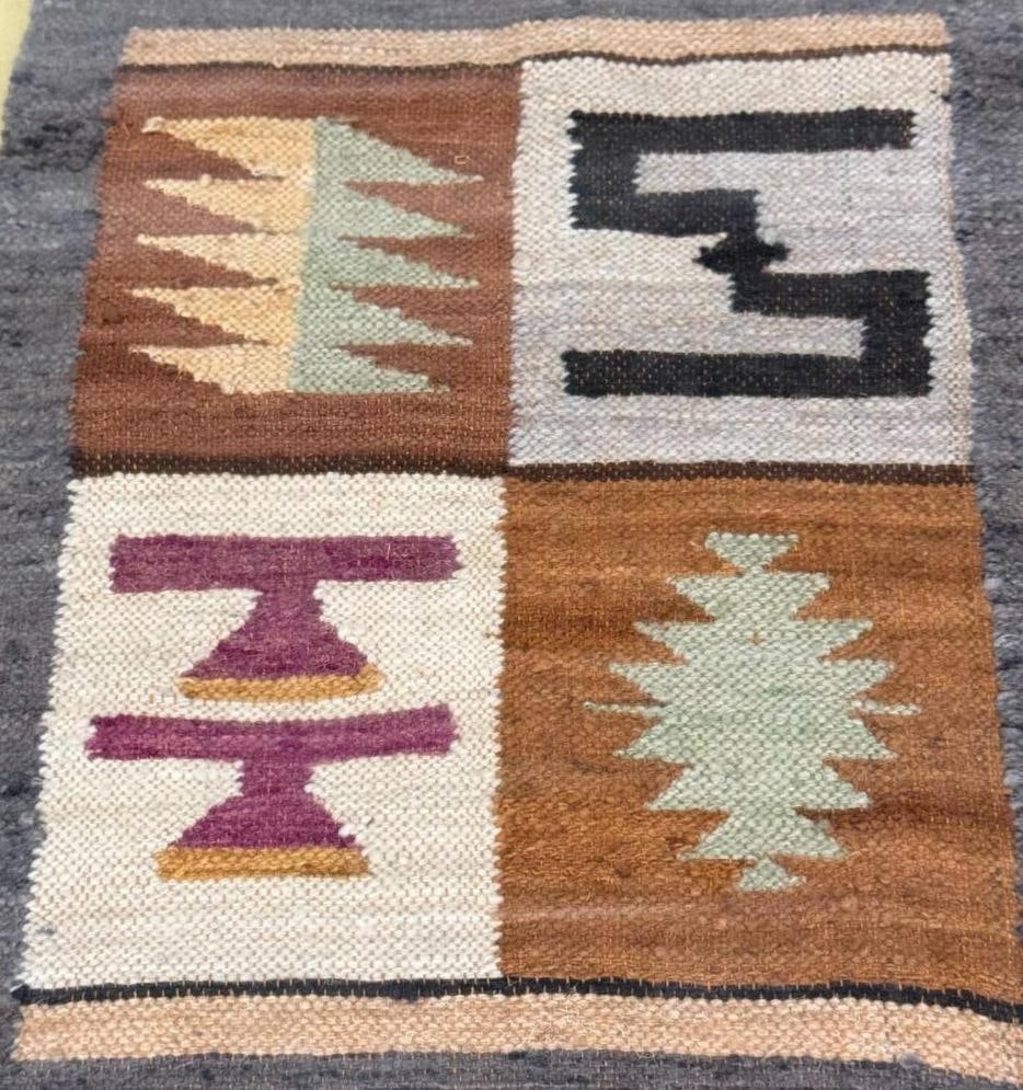 Framed Peruvian Rug - 3