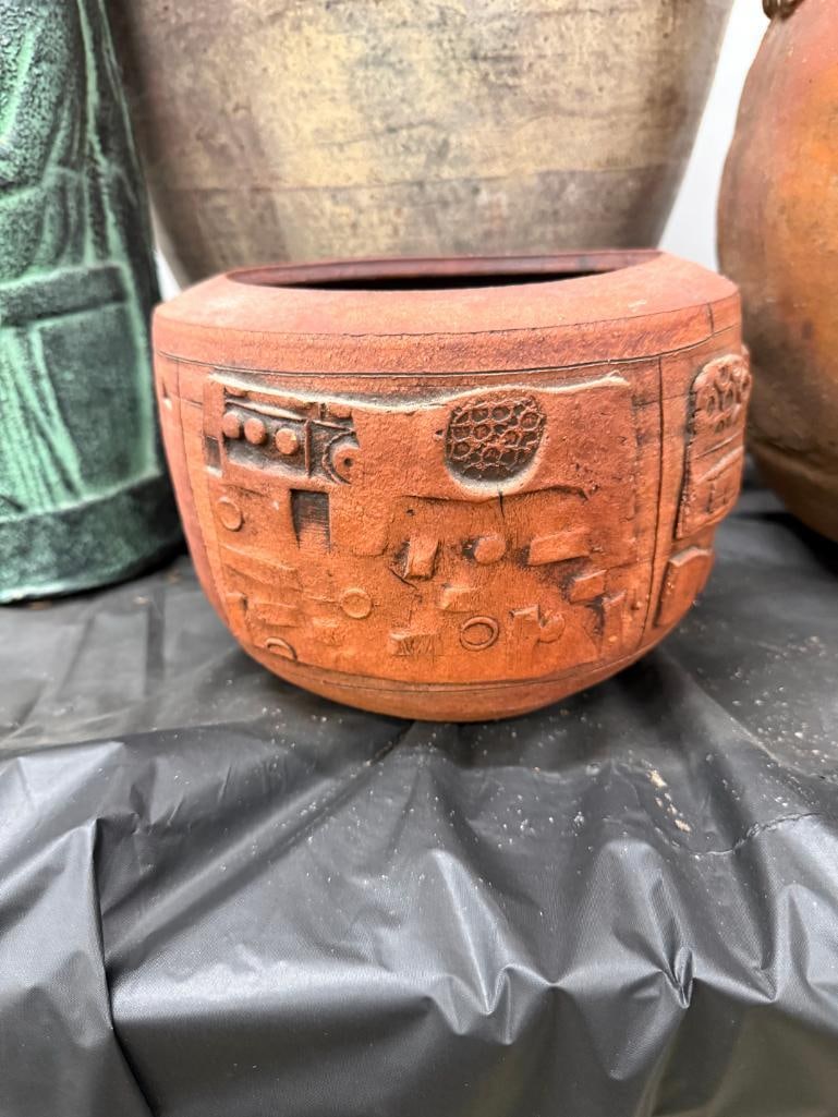 4 Pottery Vases - 3