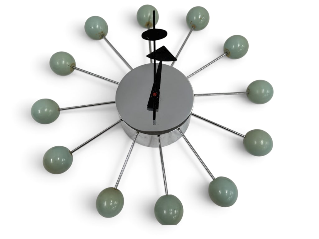 Mid Century Modern Starburst Wall Clock (1 of 2)