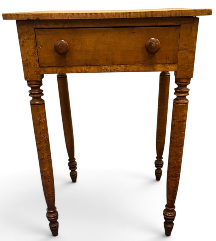 Tiger Maple One Drawer Stand (1 of 5)