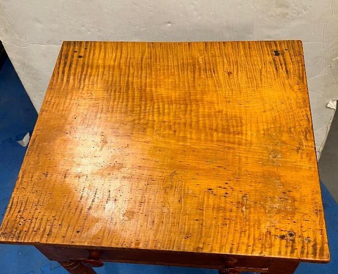 Tiger Maple One Drawer Stand - 2