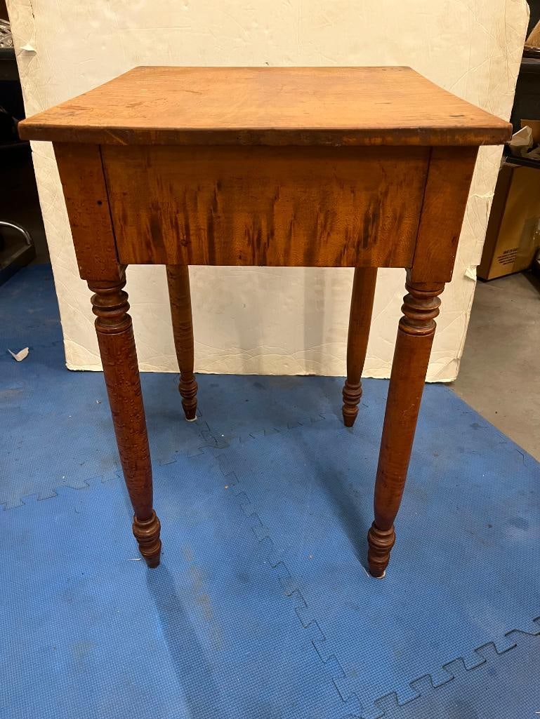 Tiger Maple One Drawer Stand - 4