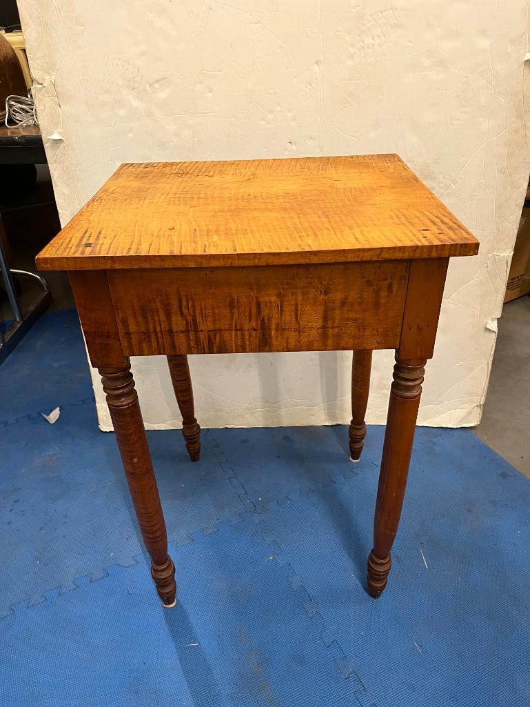 Tiger Maple One Drawer Stand - 5