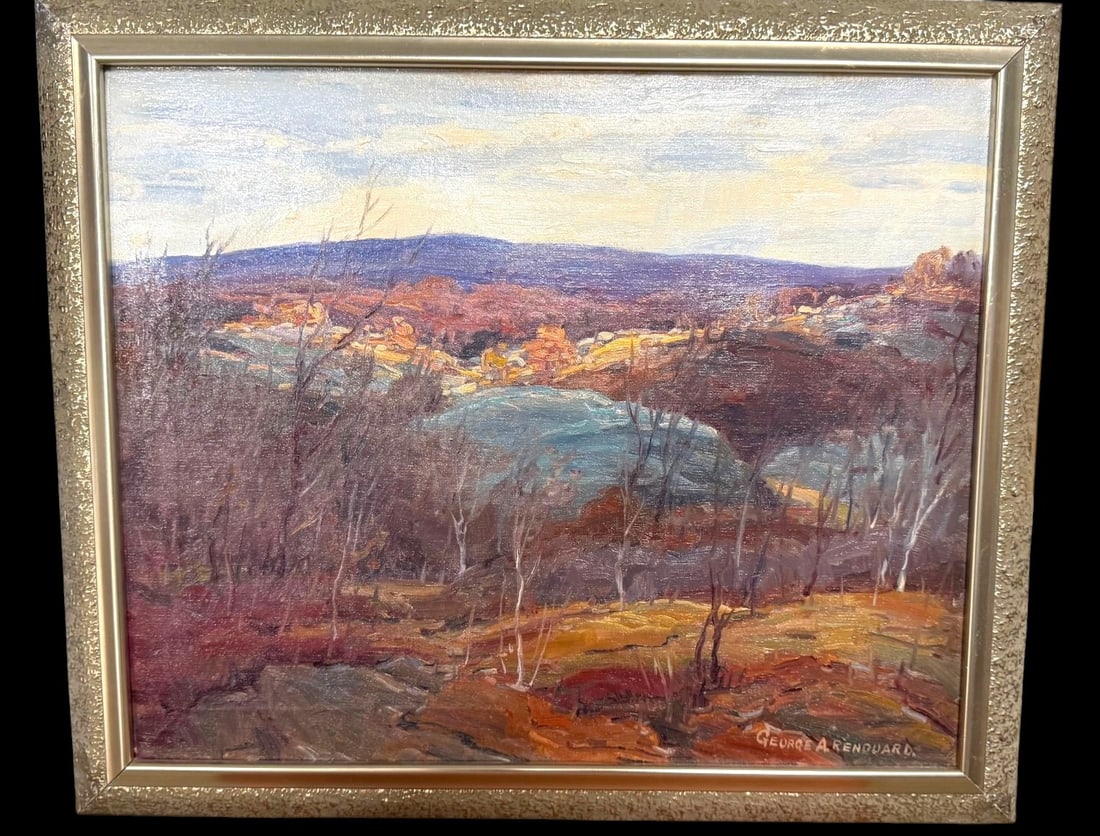 George Renouard signed oil on canvas: George Renouard (1884-1954) signed oil on canvas. Approx. 22 x 18 inches. Frame approx. 26 x 22 inches.